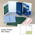Mini Folder w/ Single Score Spine & Right Pocket (1 Color/1 Side)